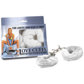 Fluffy White Love Cuffs - Mr and Mrs D's